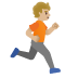 person running facing right, medium-light skin tone